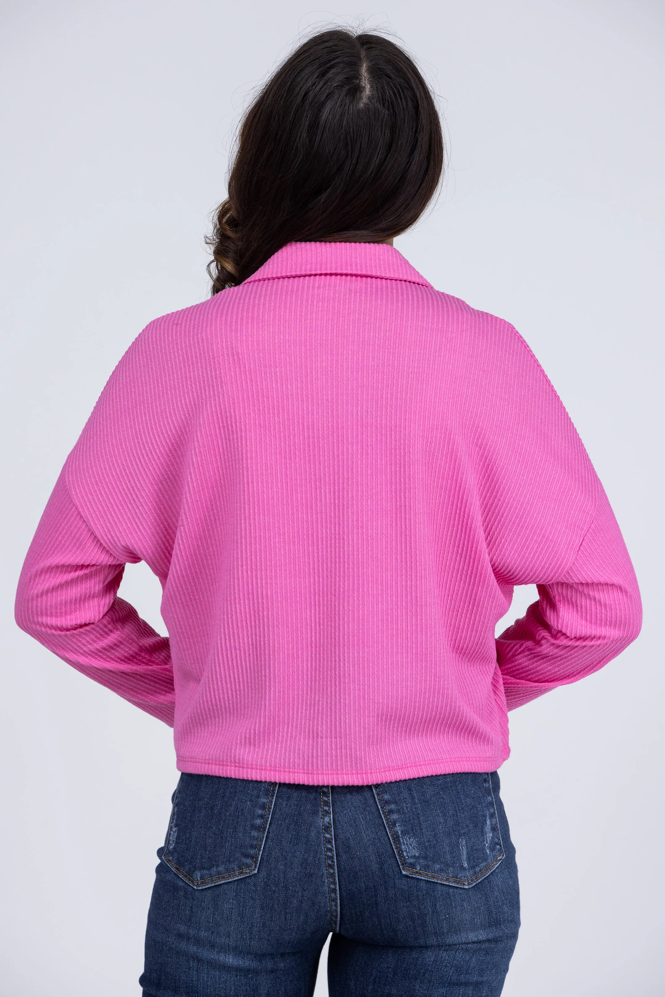 Better Now Damen Rippig Crop Shacket