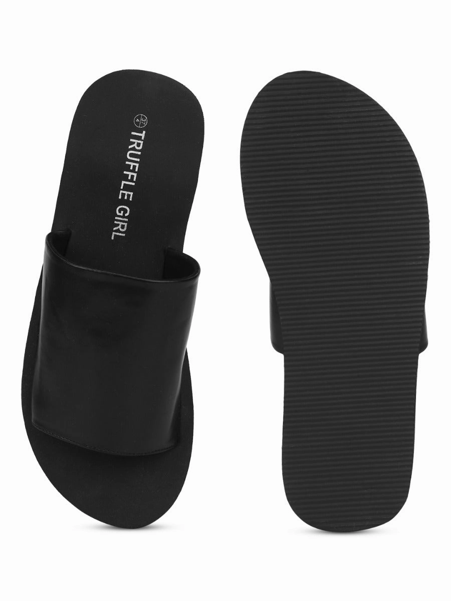 Black EVA Slip On Wedges