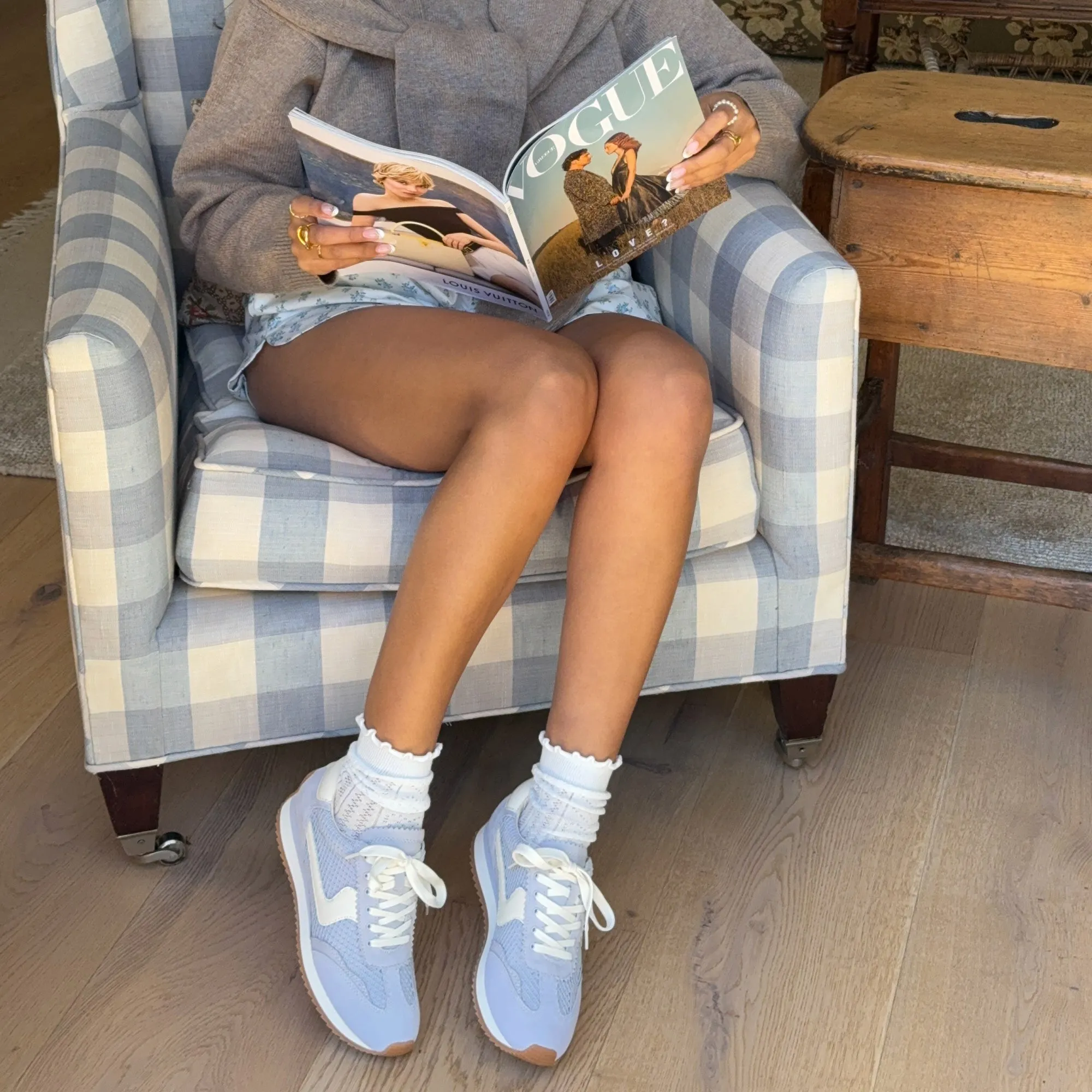 B.NTCD MESH SNEAKER STAUBBLAU GEWEBTES MESH