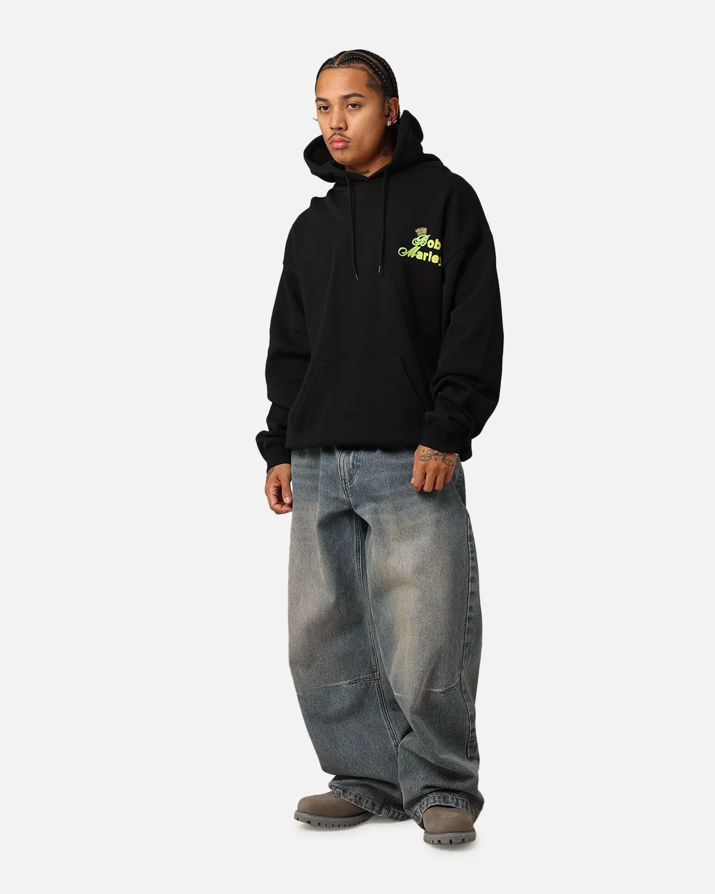 Bob Marley Smile Jamaika Kapuzenpullover Schwarz
