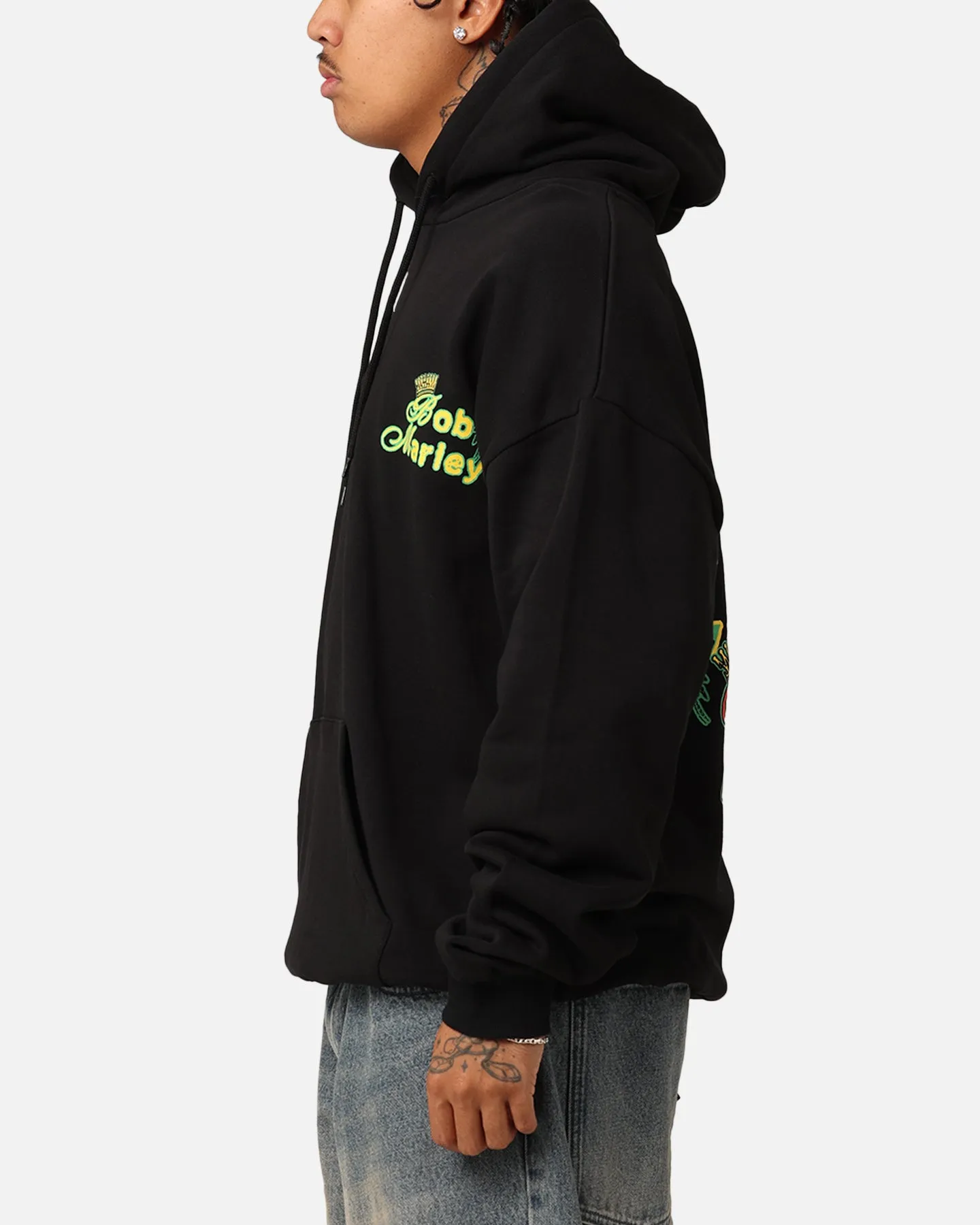 Bob Marley Smile Jamaika Kapuzenpullover Schwarz