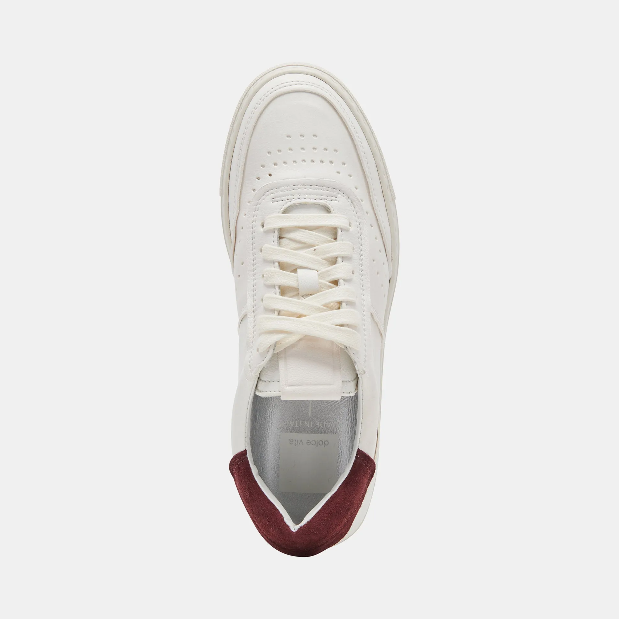 BODEN SNEAKERS WEIß MARON LEDER
