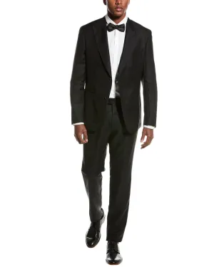 BOSS Hugo Boss 2-teiliger Anzug aus Woll- und Leinen-Mix in schlanker Passform