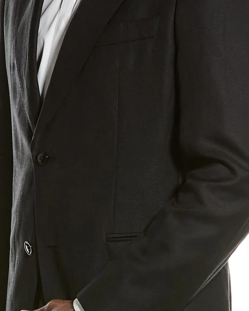 BOSS Hugo Boss 2-teiliger Anzug aus Woll- und Leinen-Mix in schlanker Passform