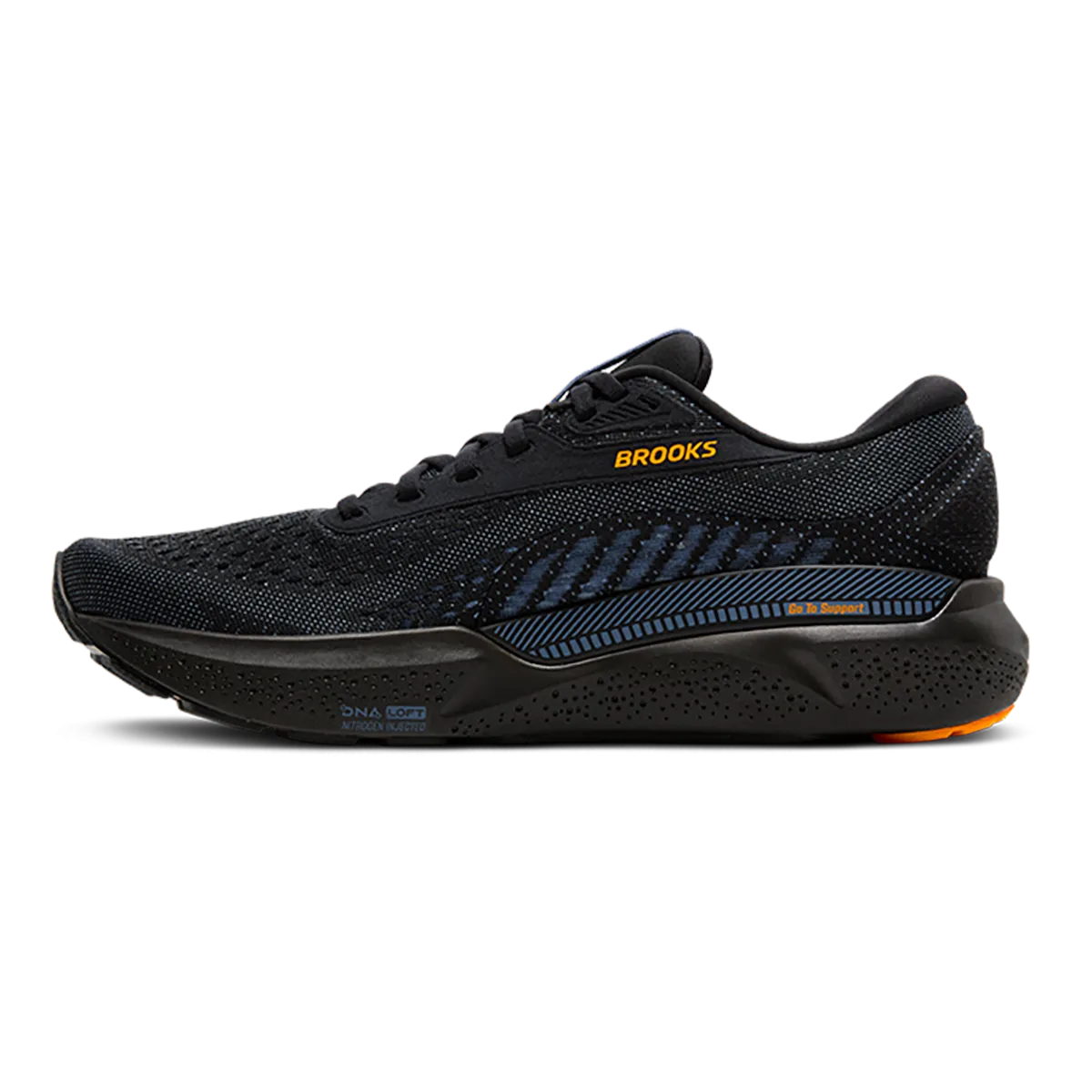Brooks Adrenaline GTS 24 Schwarz - Country Blau - Orange
