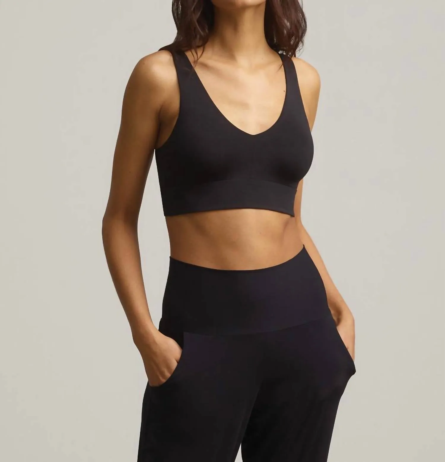 Butter Bequemes Bralette in Schwarz