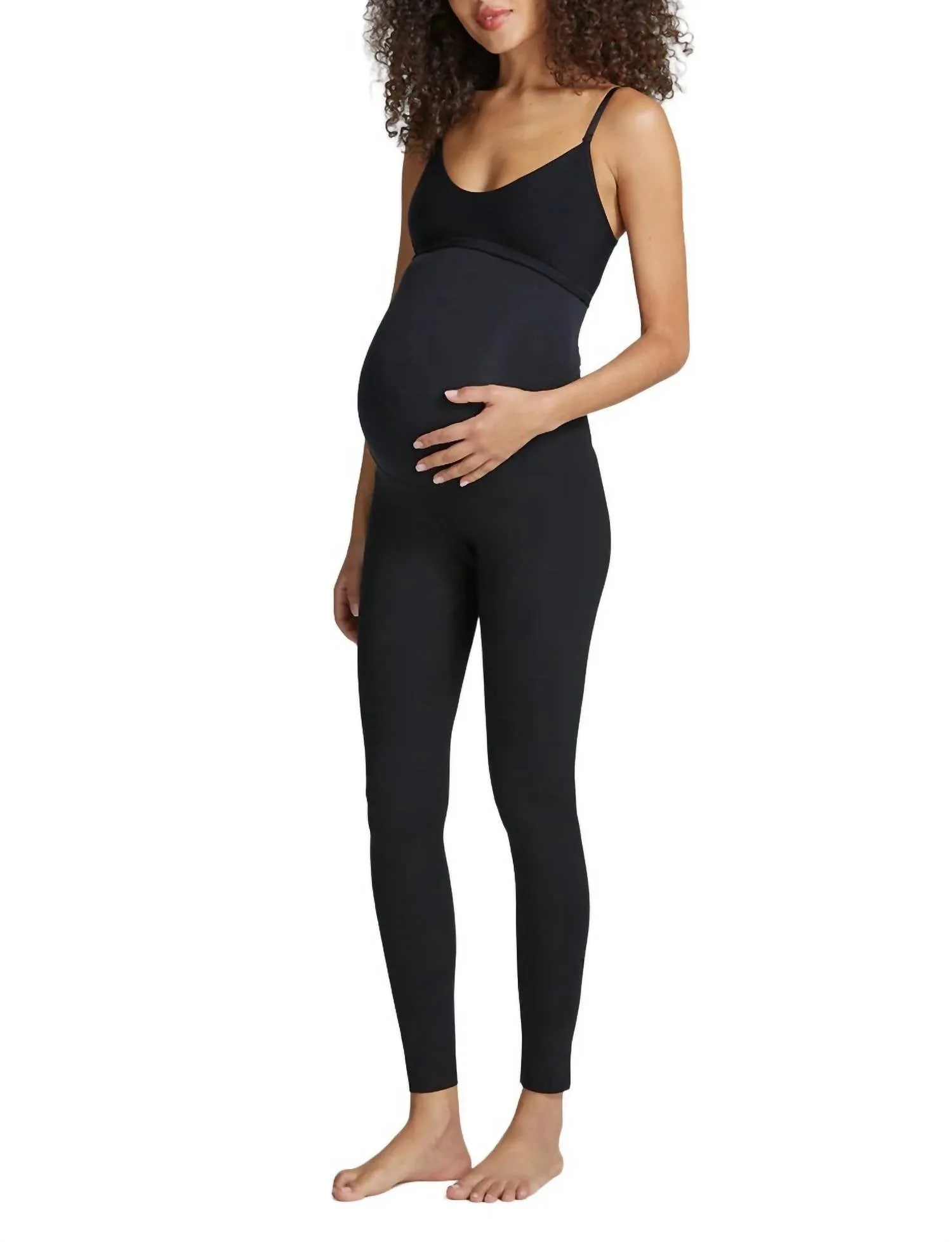Butter Luxe Schwangerschafts-Leggings in Schwarz