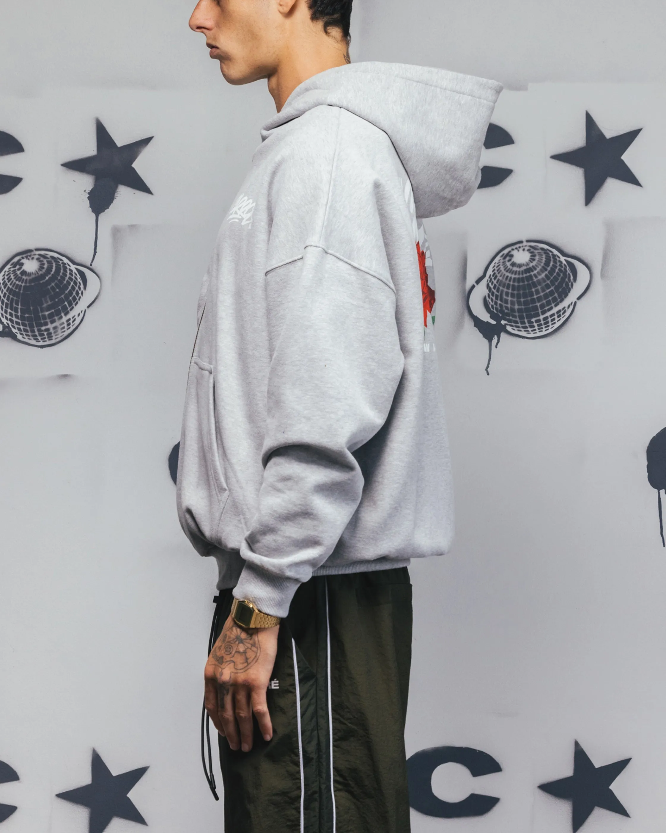 Carre Always & Forever Zip Hoodie Grau Meliert