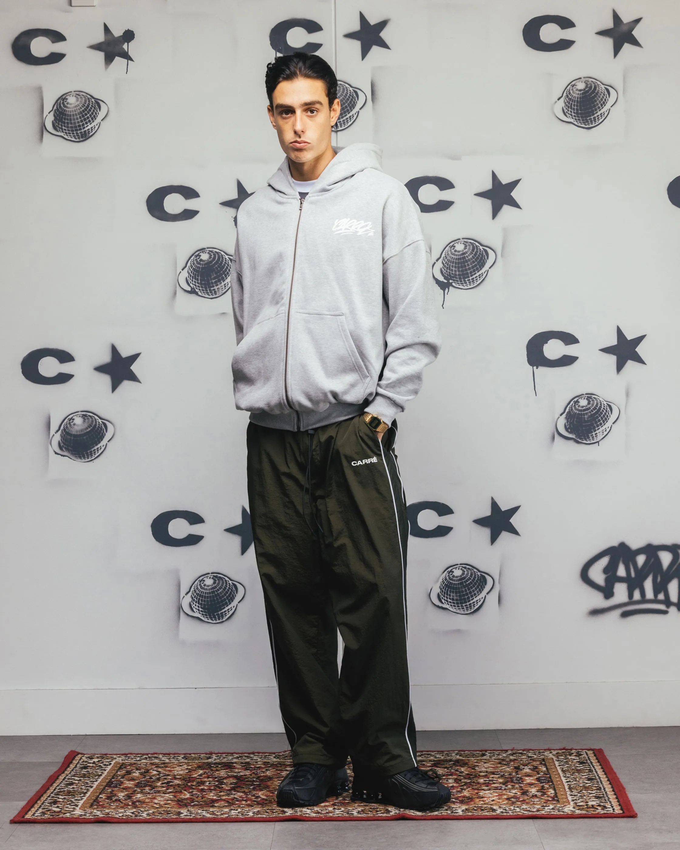 Carre Always & Forever Zip Hoodie Grau Meliert