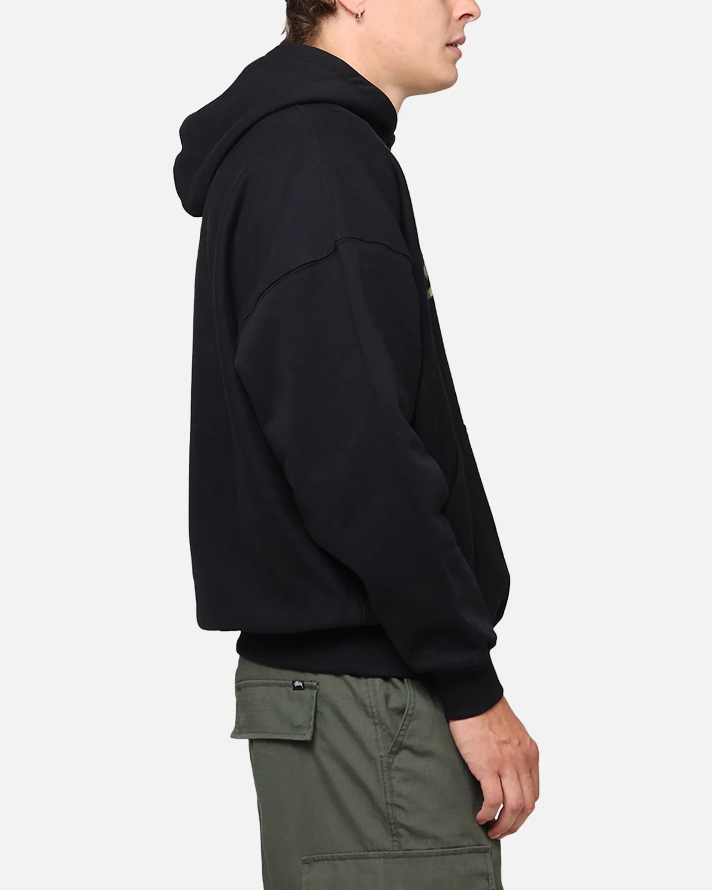 Carre Camo Script Hoodie Schwarz