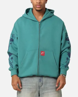 Carre Flower Bomb Full-Zip-Hoodie Oxidiertes Grün