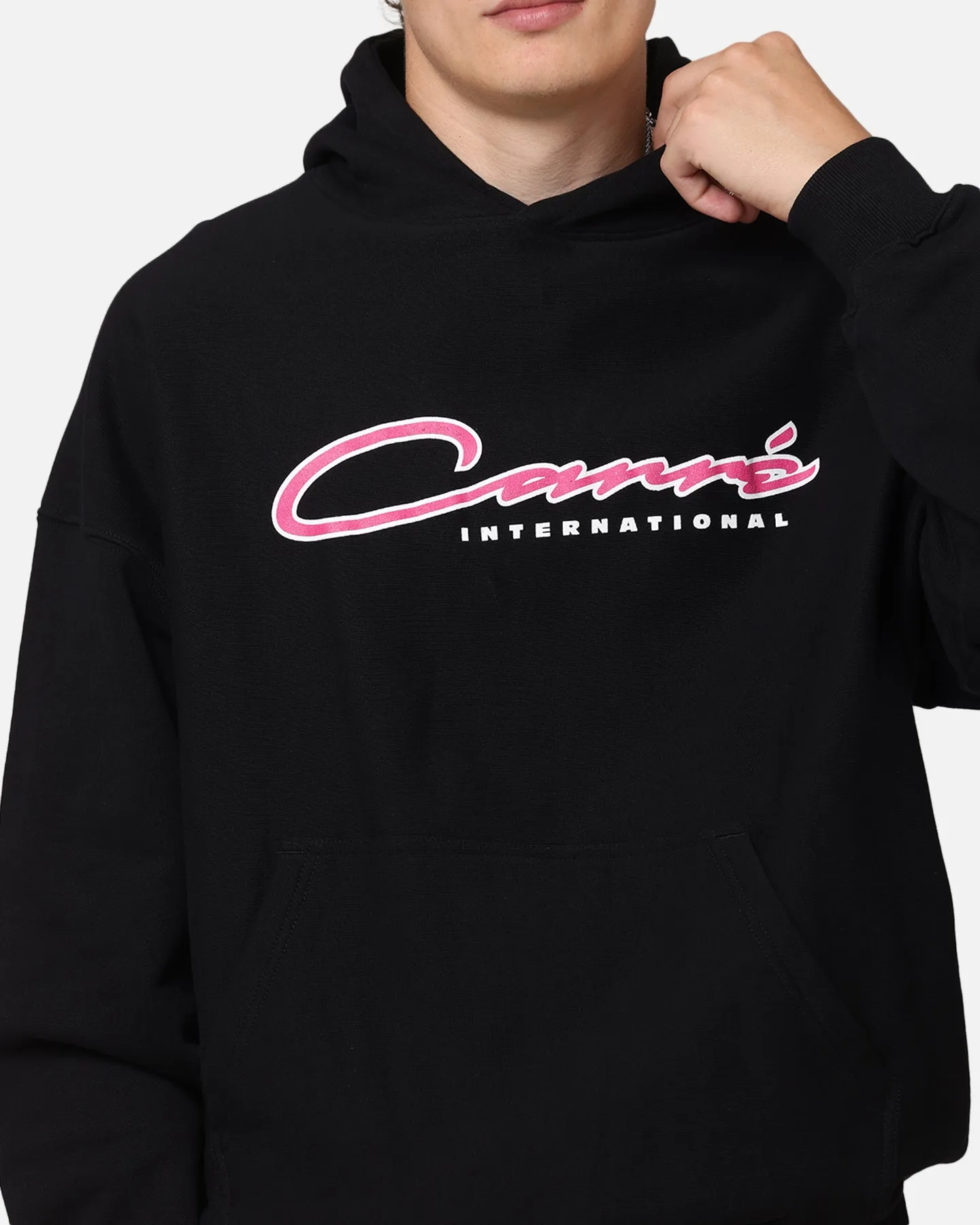 Carre Race Script Hoodie Schwarz