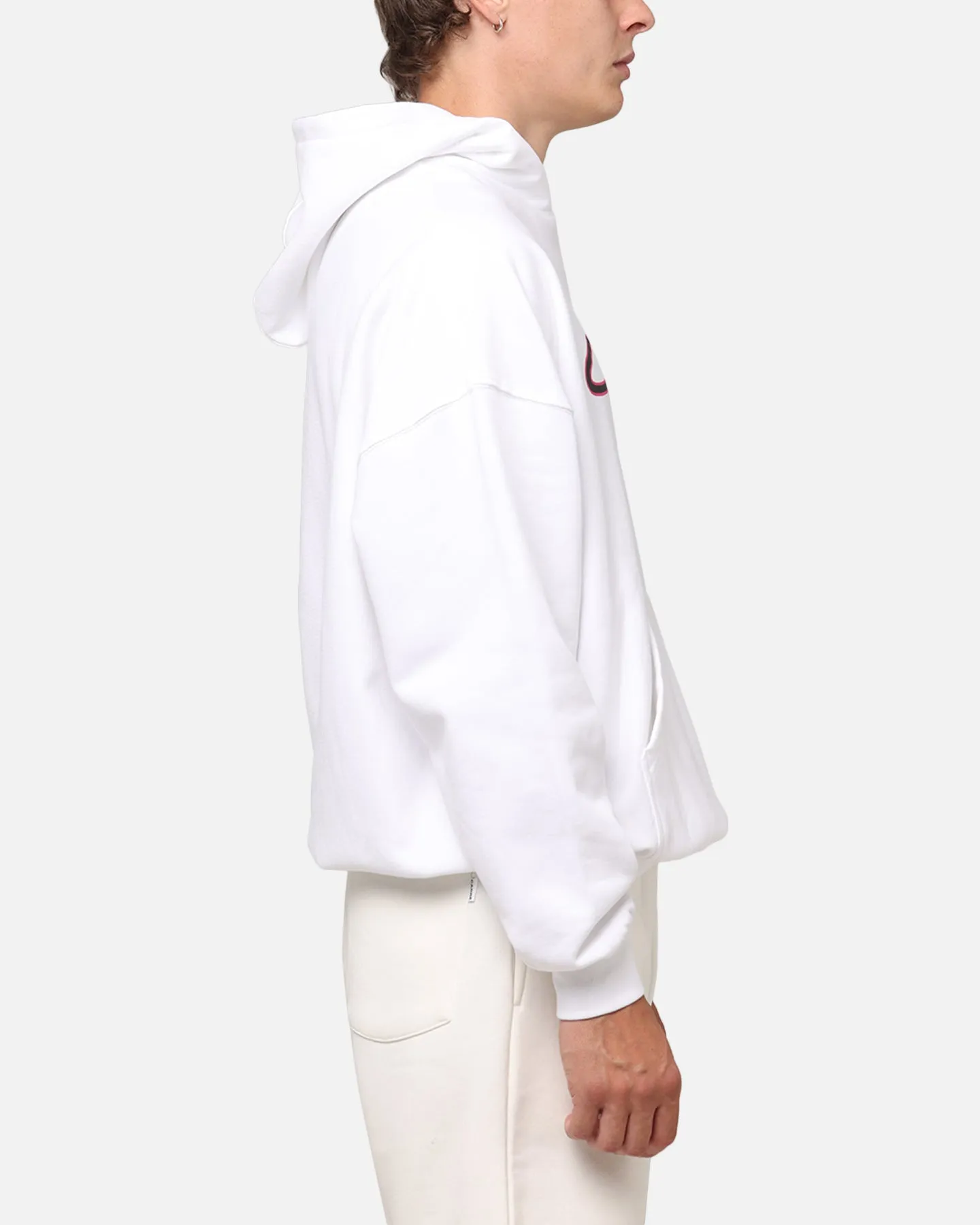 Carre Race Script Hoodie Weiß