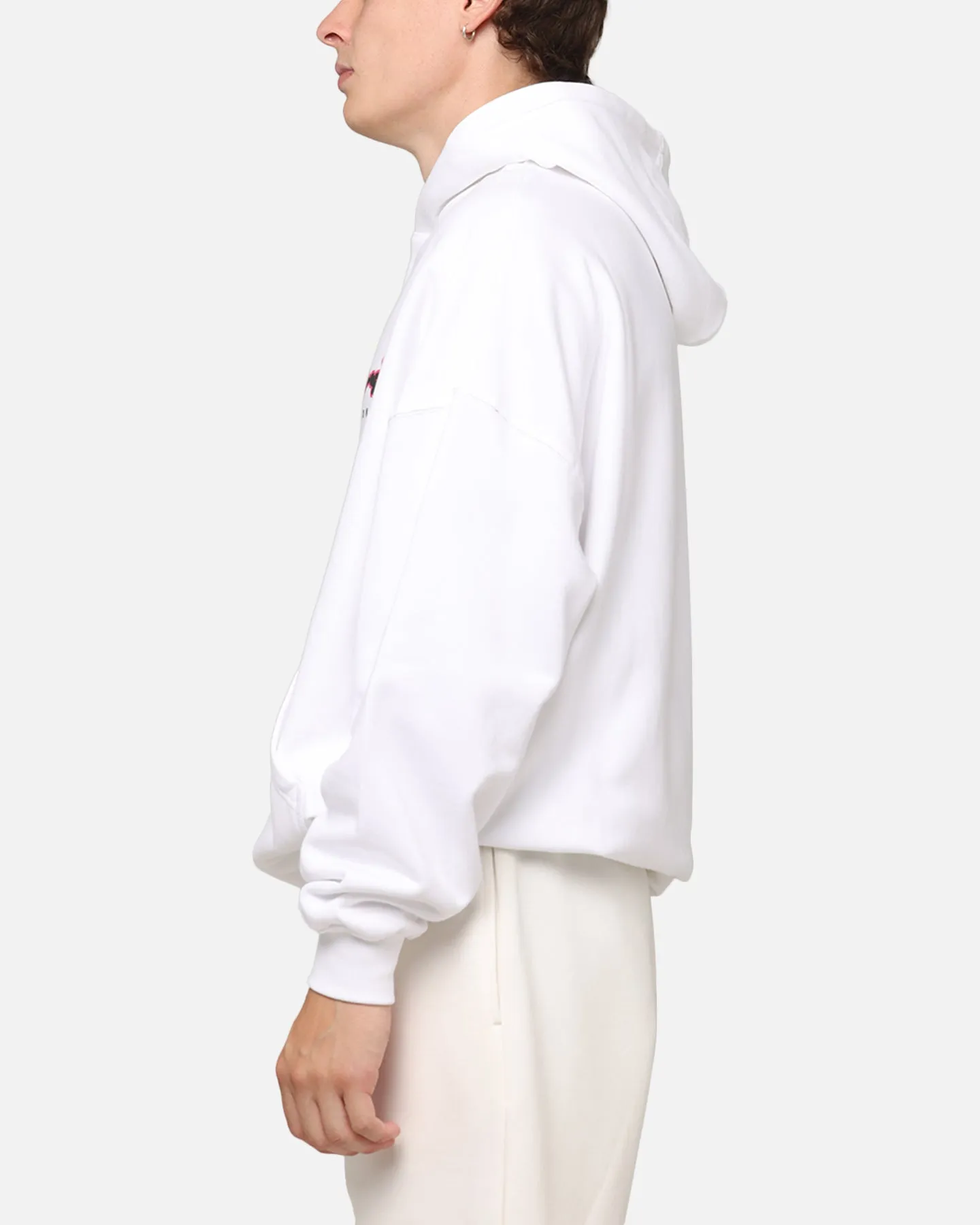Carre Race Script Hoodie Weiß