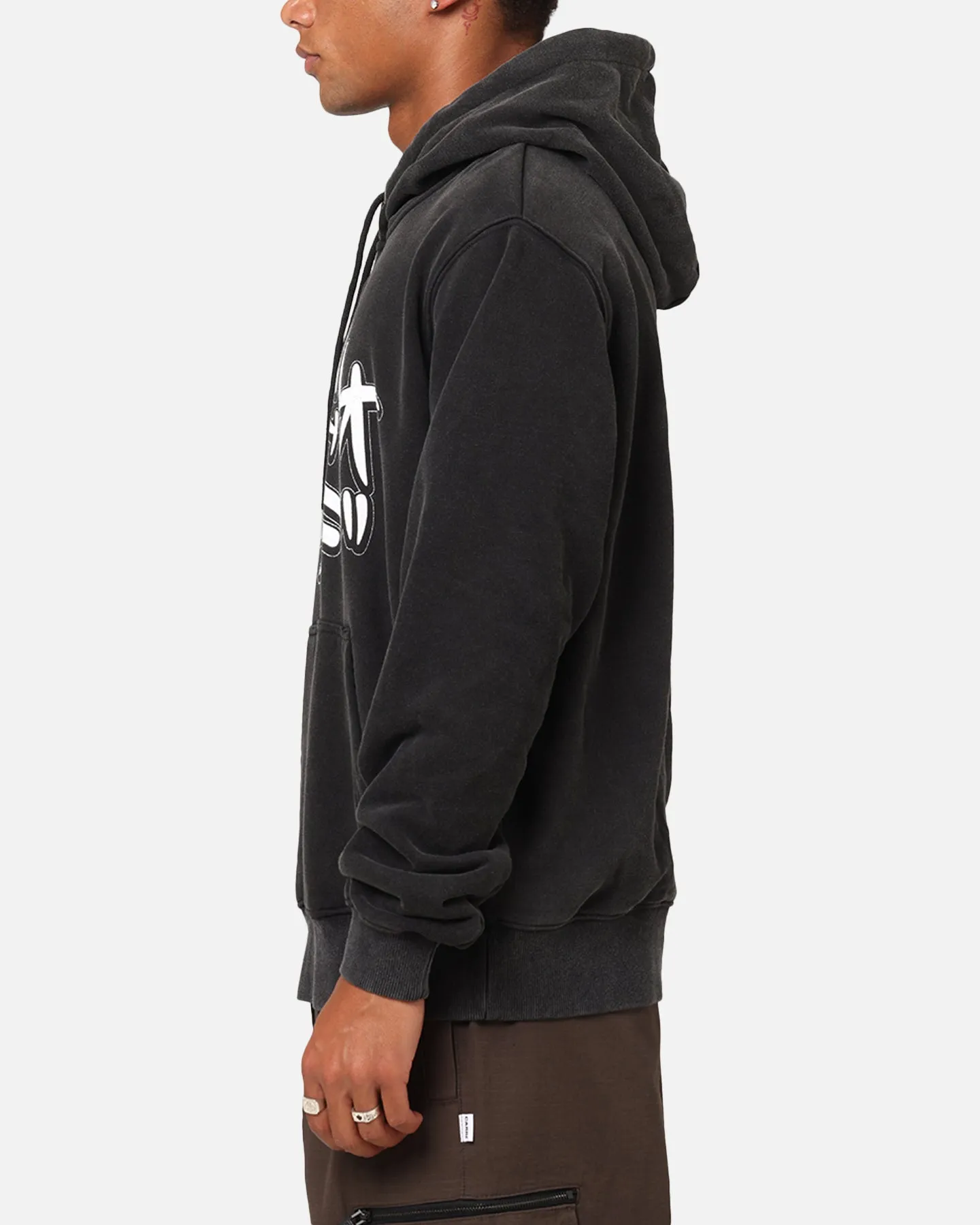Carre Tagged Hoodie Vintage Schwarz
