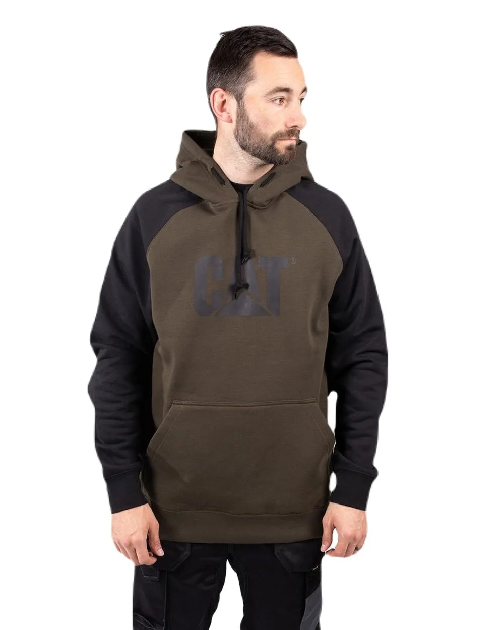 Caterpillar Herren Raglan Kapuzenpullover Caterpillar