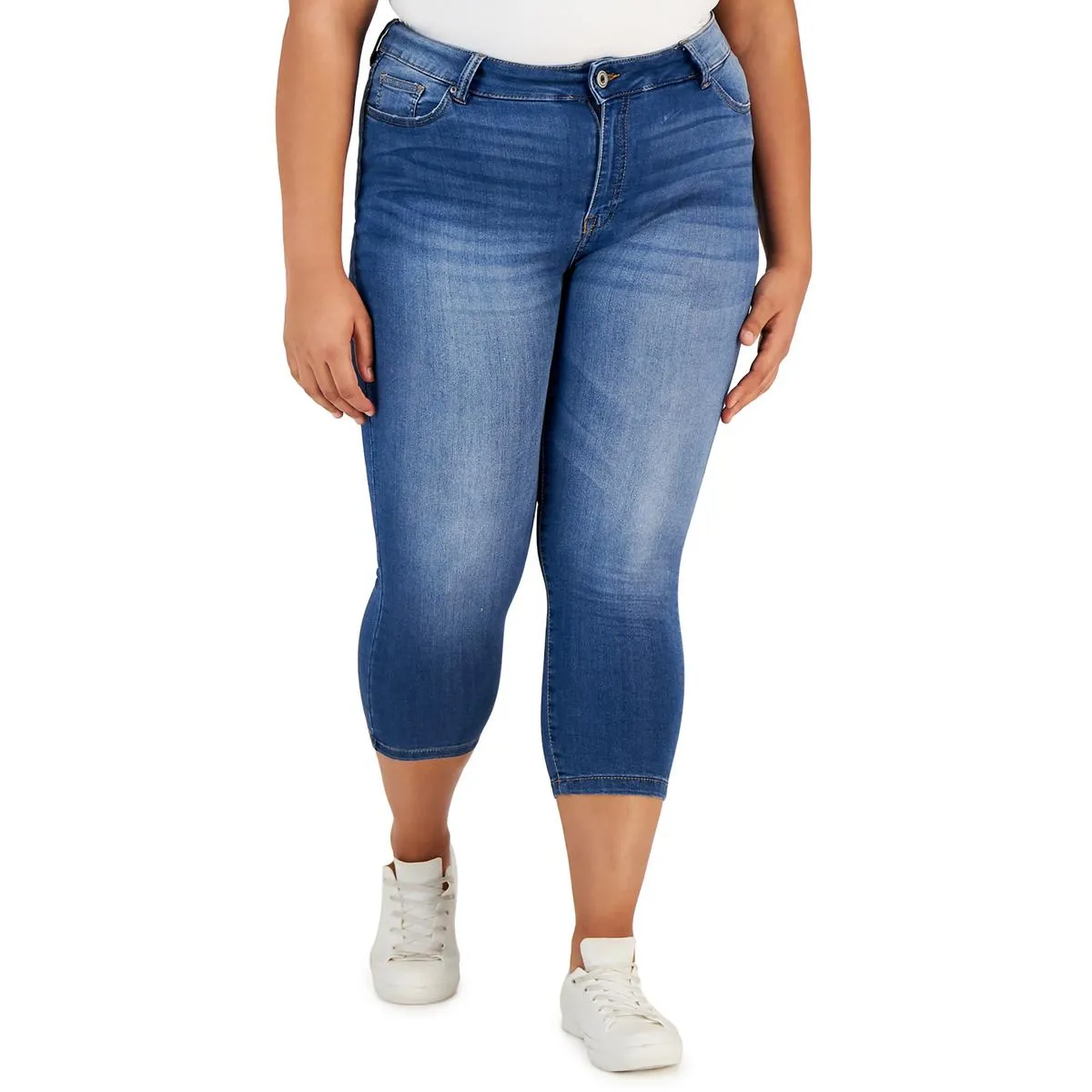 Celebrity Pink Damen Plus Mid-Rise Cropped Skinny Jeans