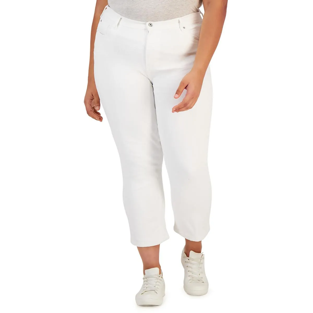 Celebrity Pink Damen Plus Die Retro Denim Mid-Rise Straight Leg Jeans