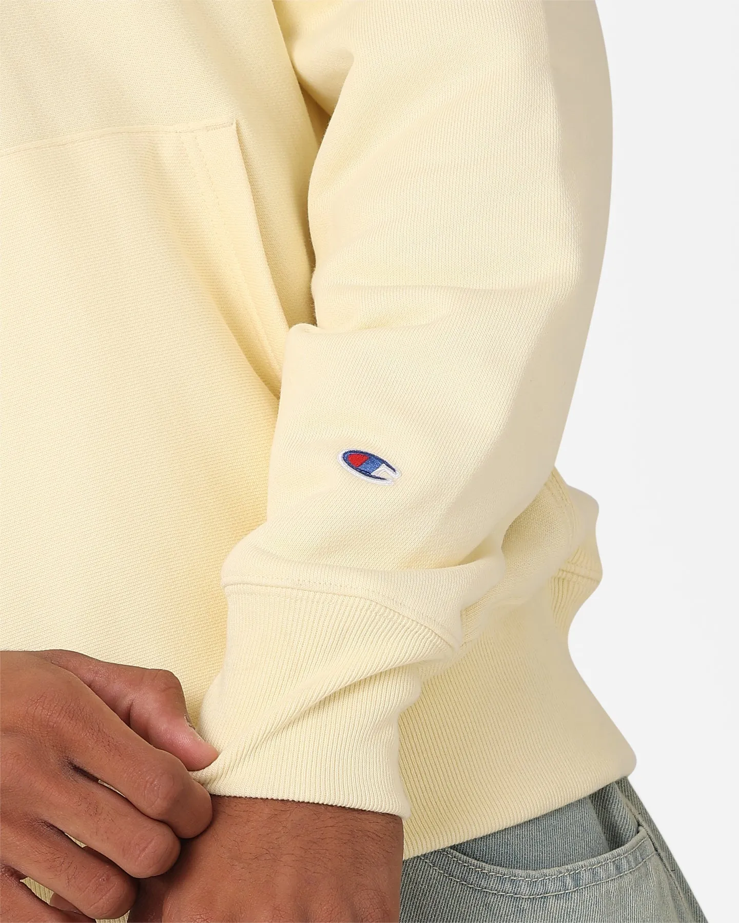 Champion Reverse Weave 2k Logo Hoodie Postgelb