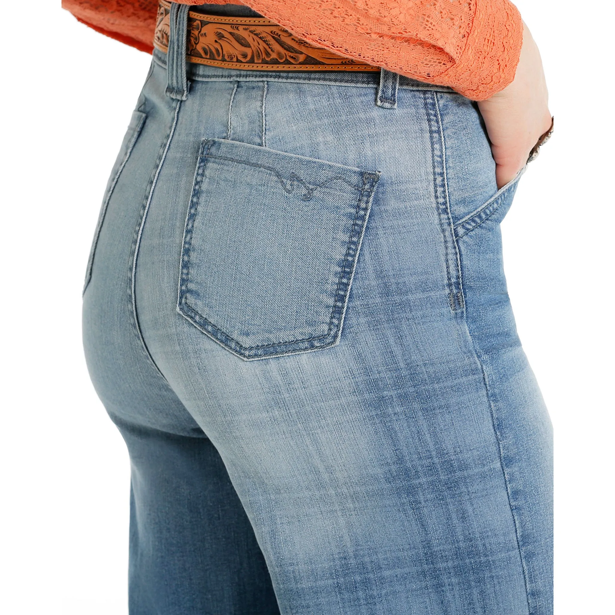 Cinch Damen Weit geschnittene Jeans in Hellsteinwäsche