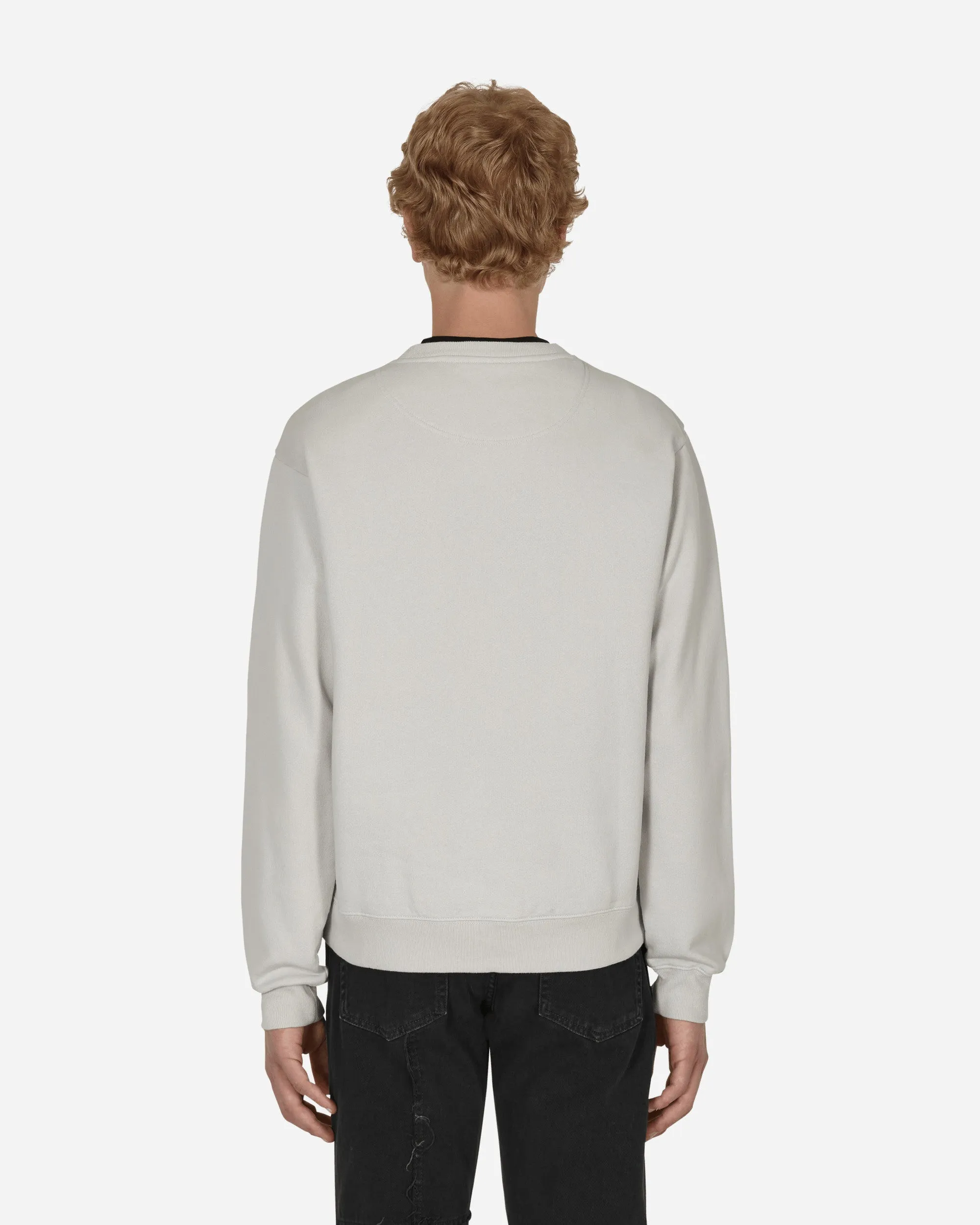 Klassisches besticktes Crewneck Sweatshirt Grau