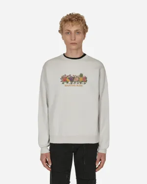 Klassisches besticktes Crewneck Sweatshirt Grau