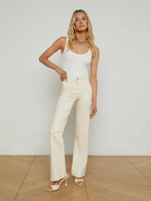 Clayton Weit geschnittene Jeans mit Beschichtung