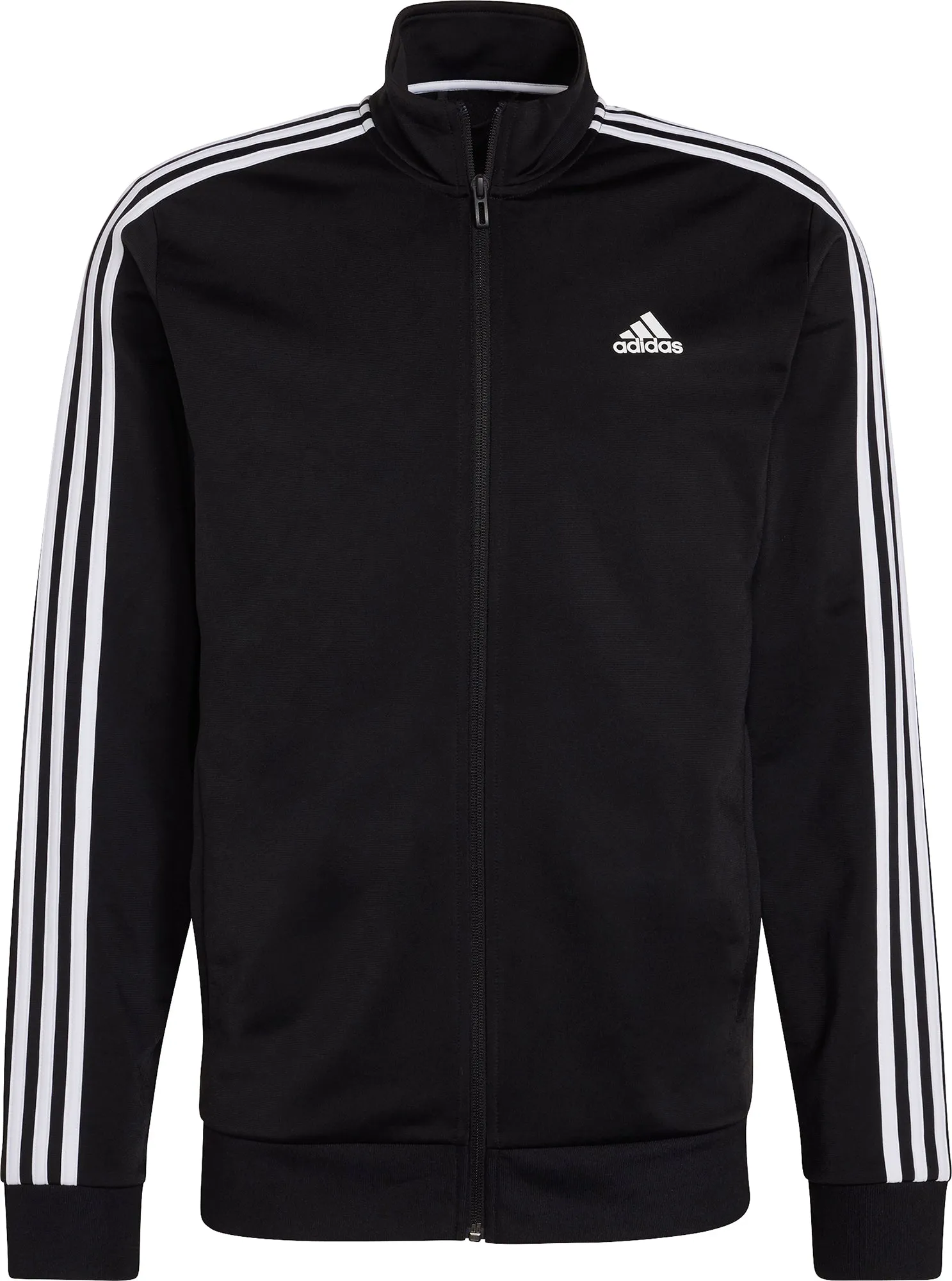 Bekleidung Adidas Herren adidas Essentials Warm Up 3 Streifen Herren Trackjacke - Schwarz