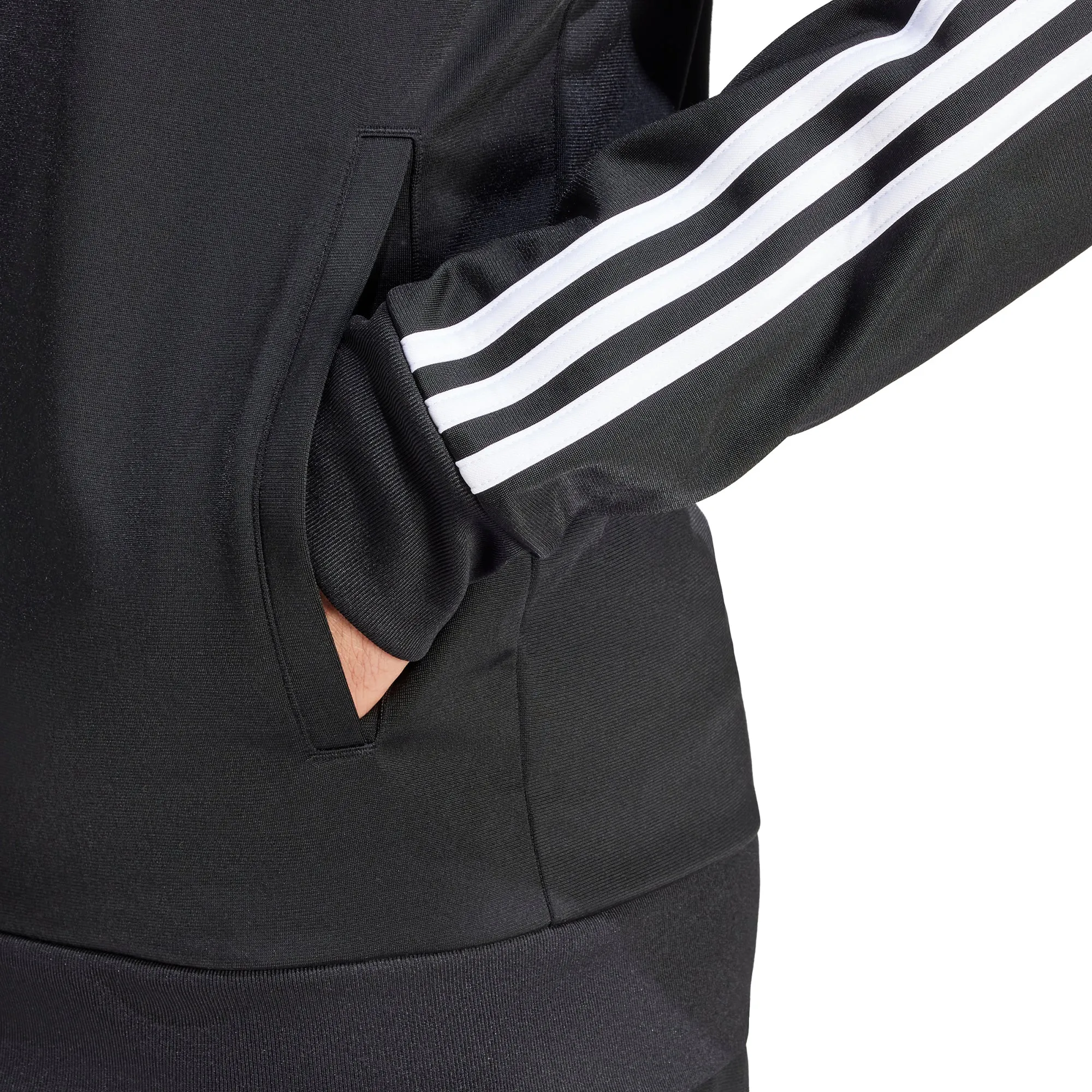 Bekleidung Adidas Herren adidas Essentials Warm Up 3 Streifen Herren Trackjacke - Schwarz