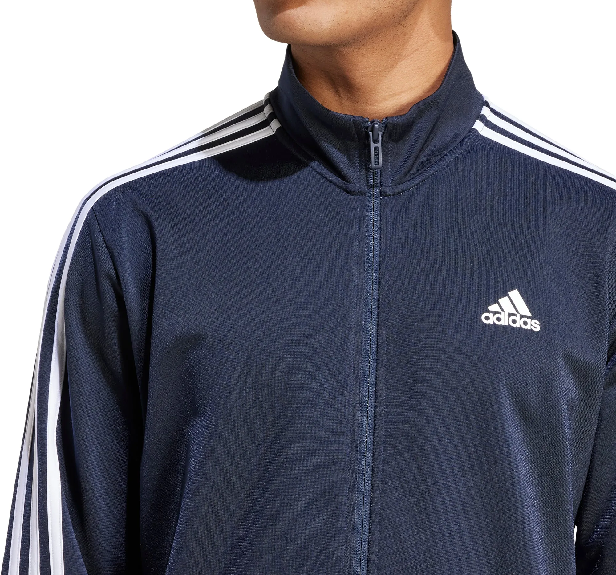 Bekleidung Adidas Herren adidas Essentials Warm Up 3 Streifen Herren Trackjacke - Marine