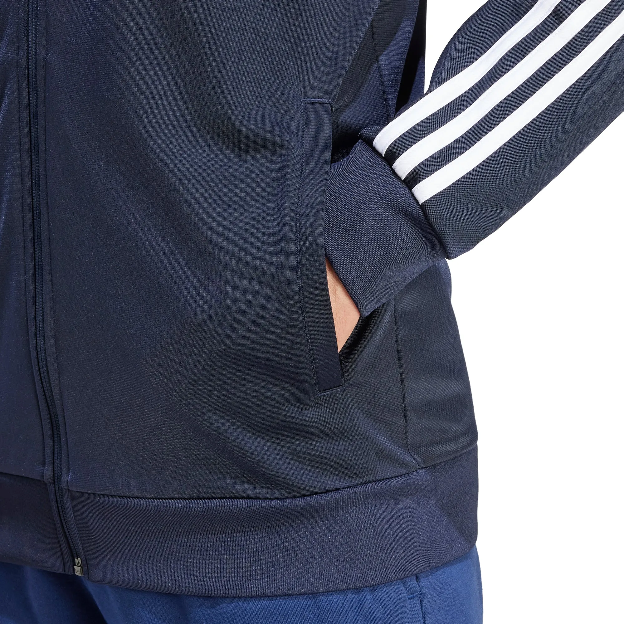 Bekleidung Adidas Herren adidas Essentials Warm Up 3 Streifen Herren Trackjacke - Marine