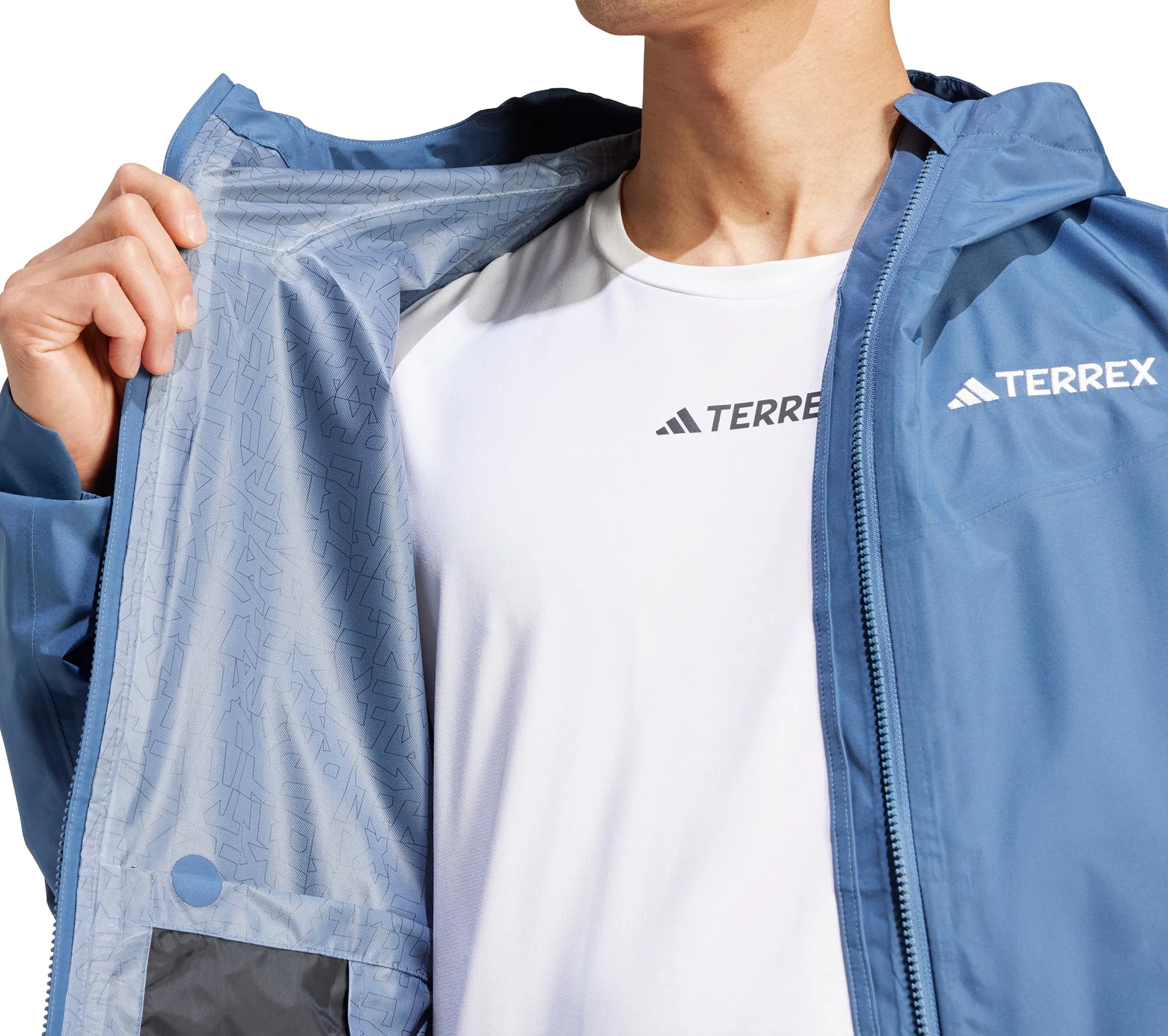 Bekleidung Adidas Herren adidas Terrex Multi 2.5L Rain.RDY Herren Wanderjacke - Blau