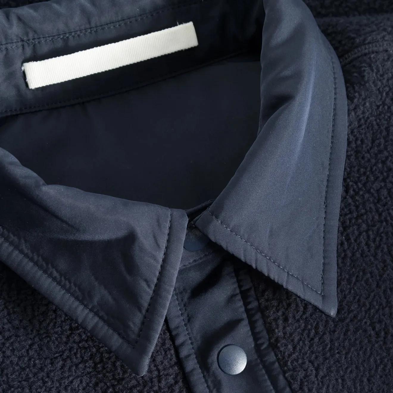 Bekleidung Norse Projects Herren Norse Projects Ulrik Umkehrbarer Fleece-Überhemd Dunkelblau