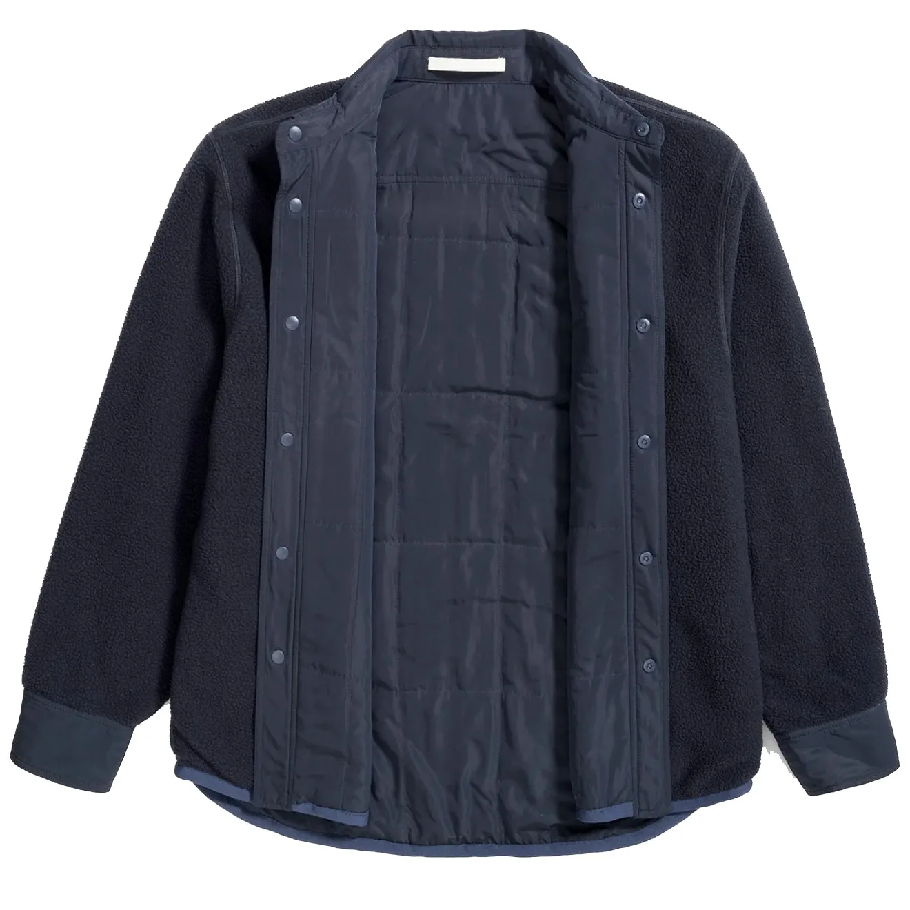 Bekleidung Norse Projects Herren Norse Projects Ulrik Umkehrbarer Fleece-Überhemd Dunkelblau