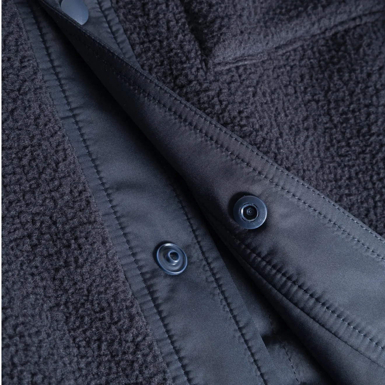 Bekleidung Norse Projects Herren Norse Projects Ulrik Umkehrbarer Fleece-Überhemd Dunkelblau