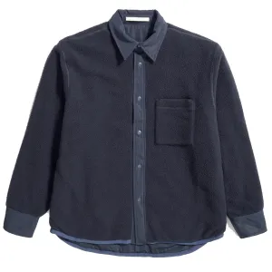 Bekleidung Norse Projects Herren Norse Projects Ulrik Umkehrbarer Fleece-Überhemd Dunkelblau