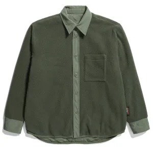 Bekleidung Norse Projects Herren Norse Projects Ulrik Reversibles Fleece Overshirt Efeugrün