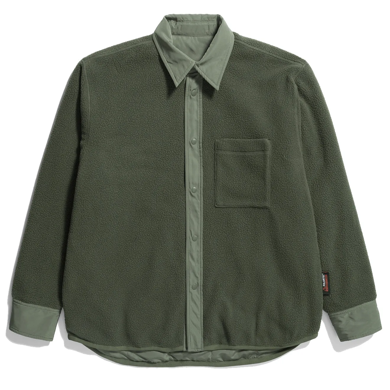 Bekleidung Norse Projects Herren Norse Projects Ulrik Reversibles Fleece Overshirt Efeugrün