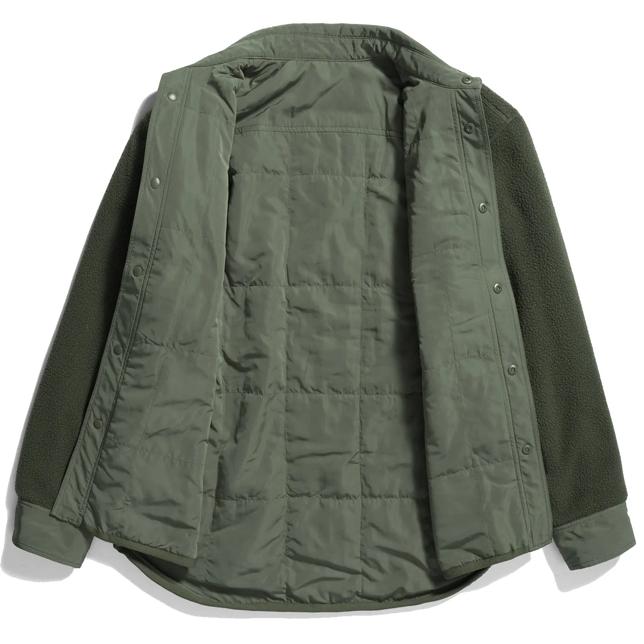Bekleidung Norse Projects Herren Norse Projects Ulrik Reversibles Fleece Overshirt Efeugrün