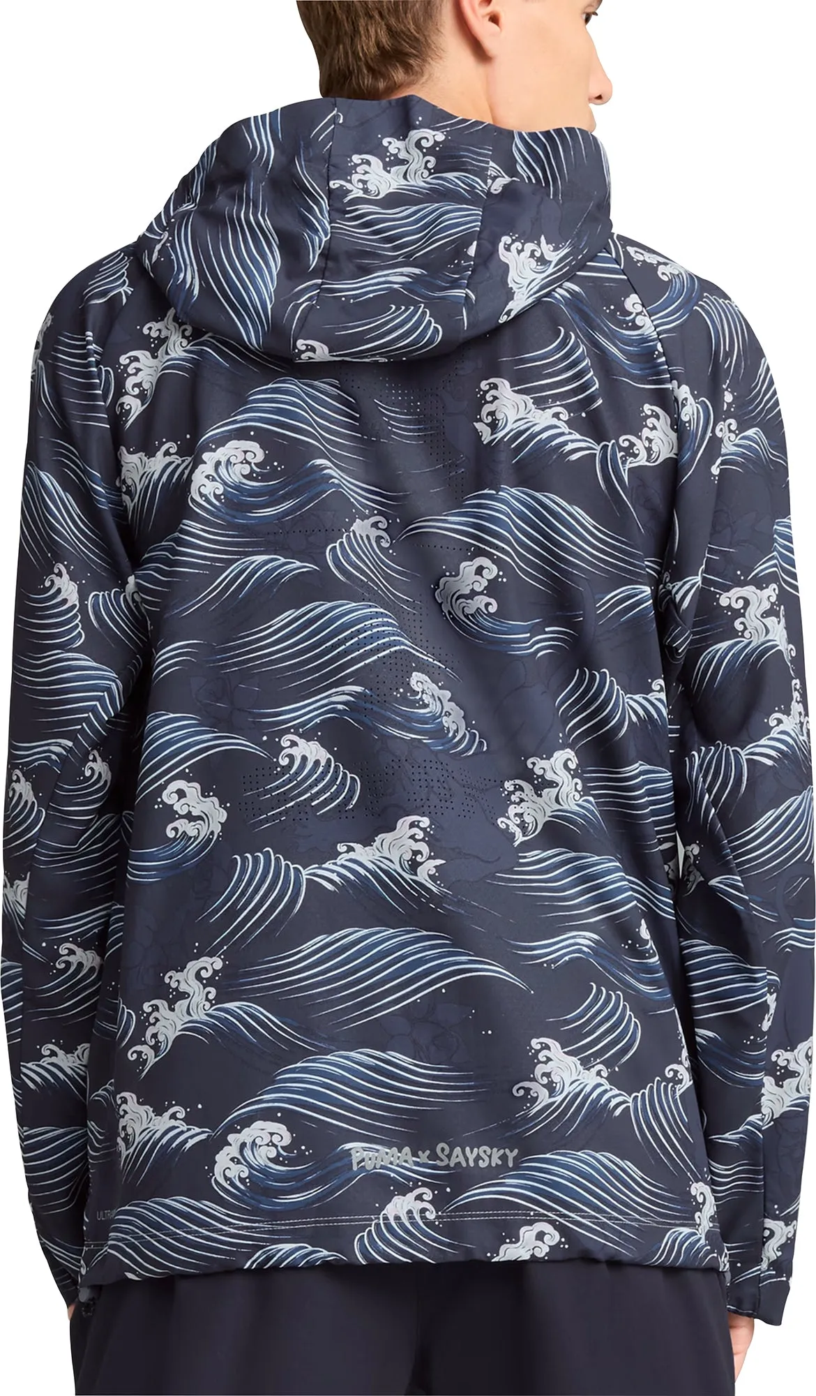 Bekleidung Puma Herren Puma X SAYSKY Grafik Laufjacke für Männer - Blau