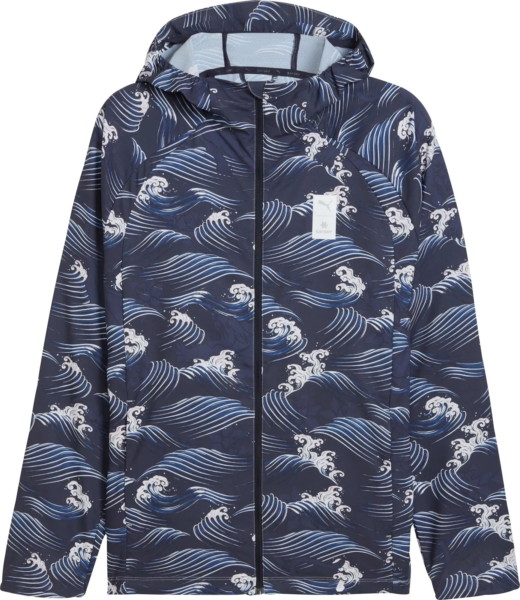 Bekleidung Puma Herren Puma X SAYSKY Grafik Laufjacke für Männer - Blau