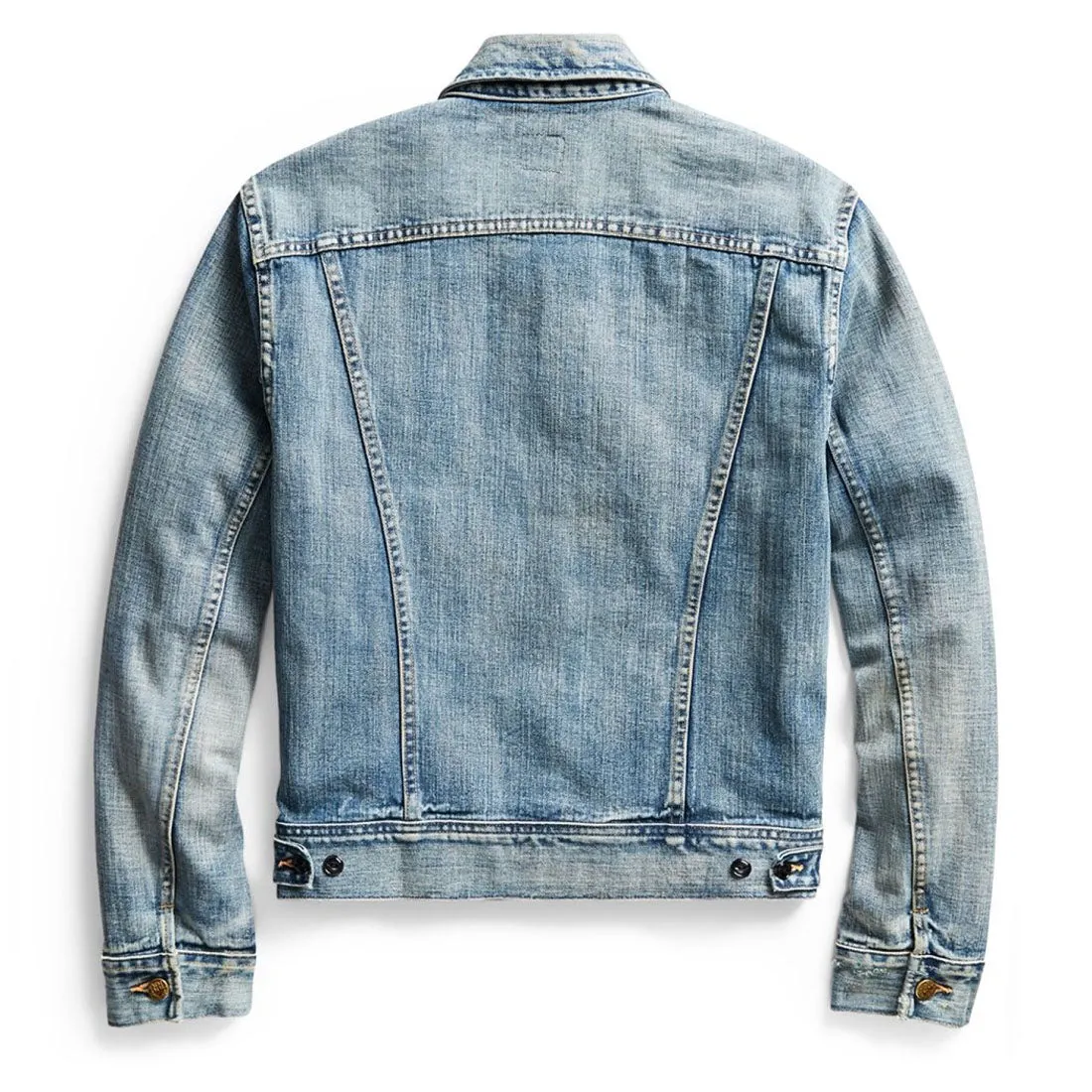 Bekleidung RRL Von Ralph Lauren Herren RRL von Ralph Lauren Leeland Indigo Denim Trucker Jacket Leeland Wash