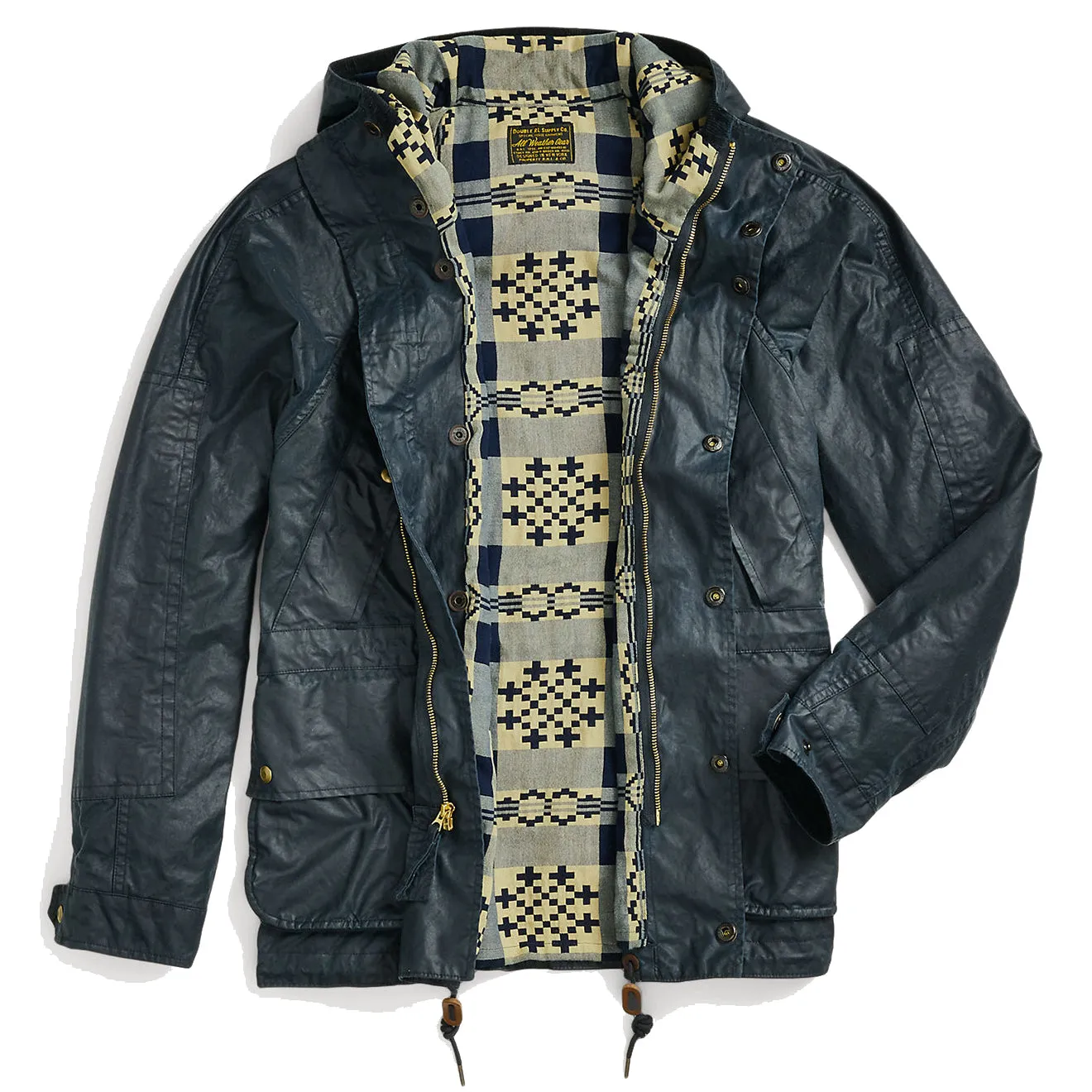 Bekleidung RRL von Ralph Lauren Herren RRL von Ralph Lauren Ölstoff Kapuzenjacke Vintage Marineblau