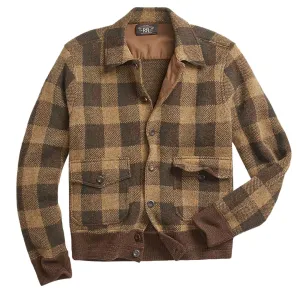 Bekleidung RRL von Ralph Lauren Herren RRL von Ralph Lauren Karo-Woll-Jacke Olive Mehrfarbig