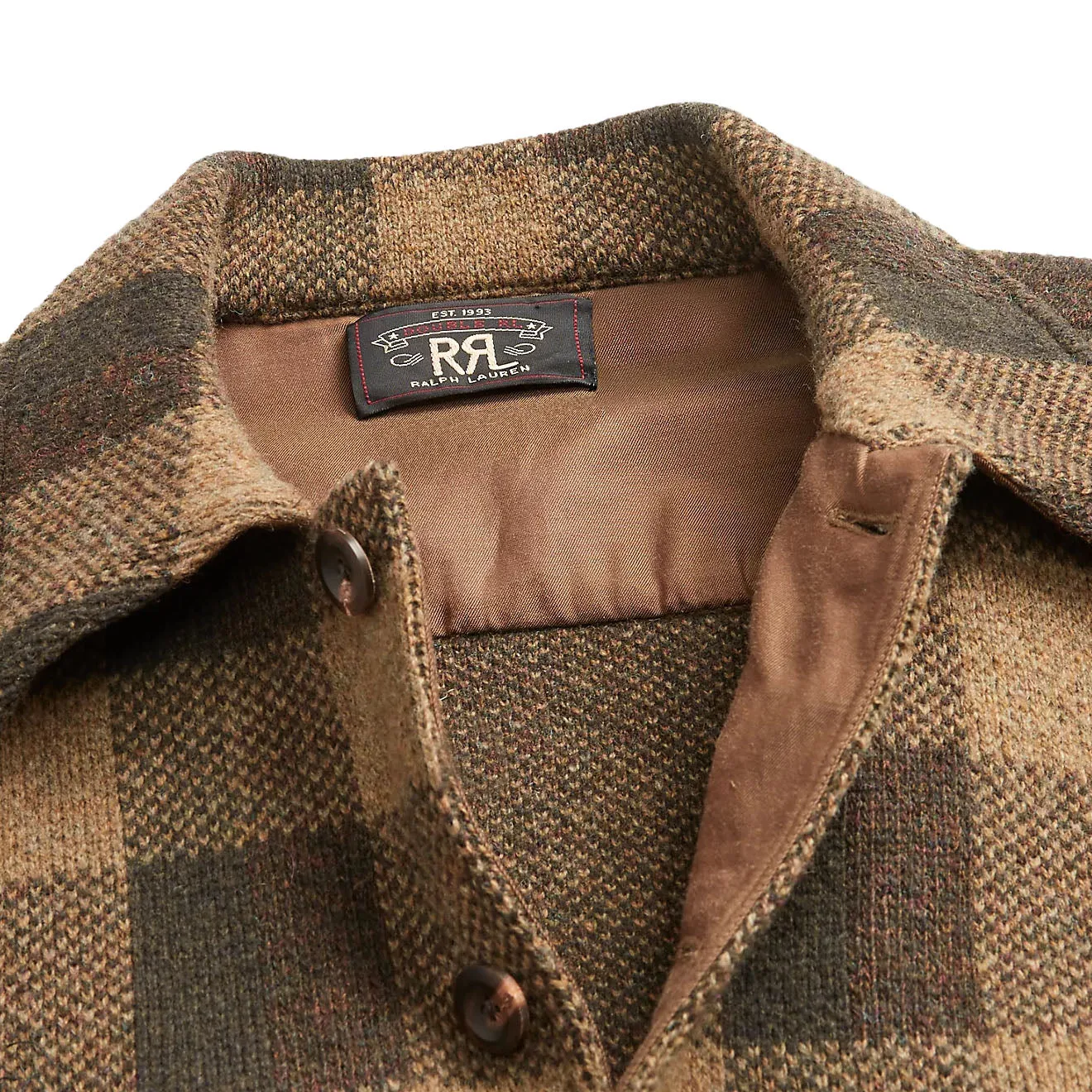 Bekleidung RRL von Ralph Lauren Herren RRL von Ralph Lauren Karo-Woll-Jacke Olive Mehrfarbig