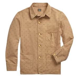 Bekleidung RRL von Ralph Lauren Herren RRL von Ralph Lauren Bedruckte Reverse-Twill Utility Jacke Bedruckt Gewaschen Khaki