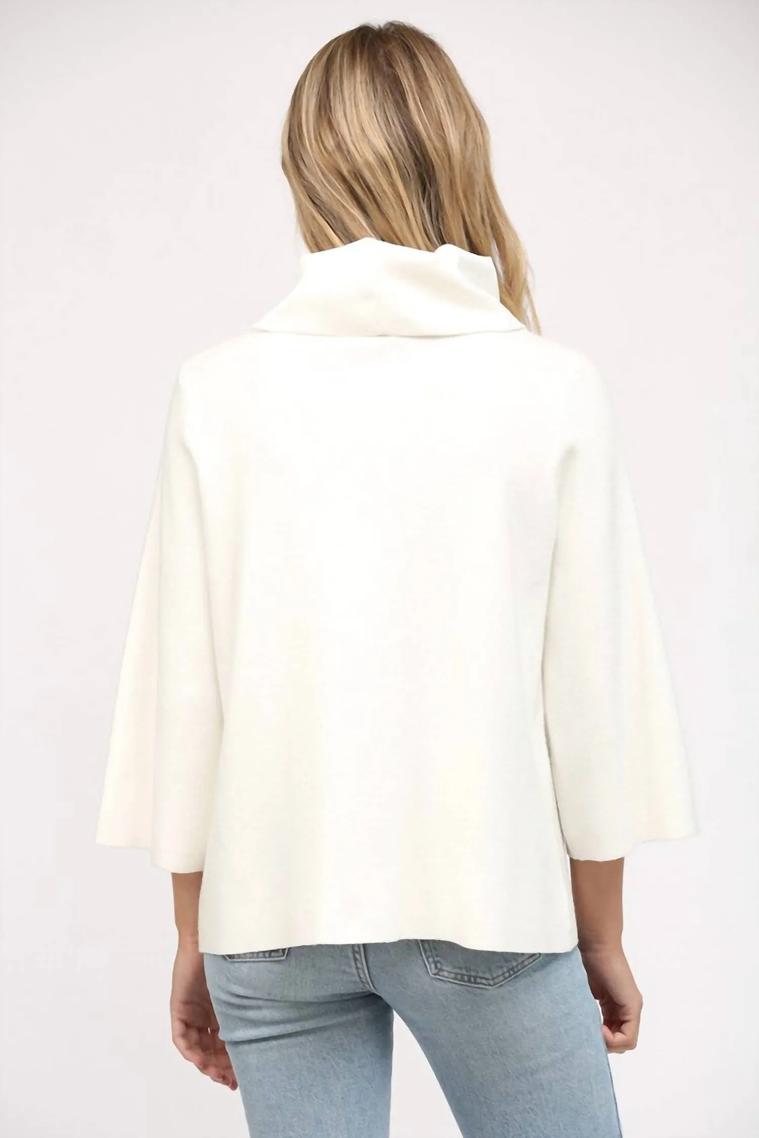 Kontrast Satin Kapuzenpullover in Creme