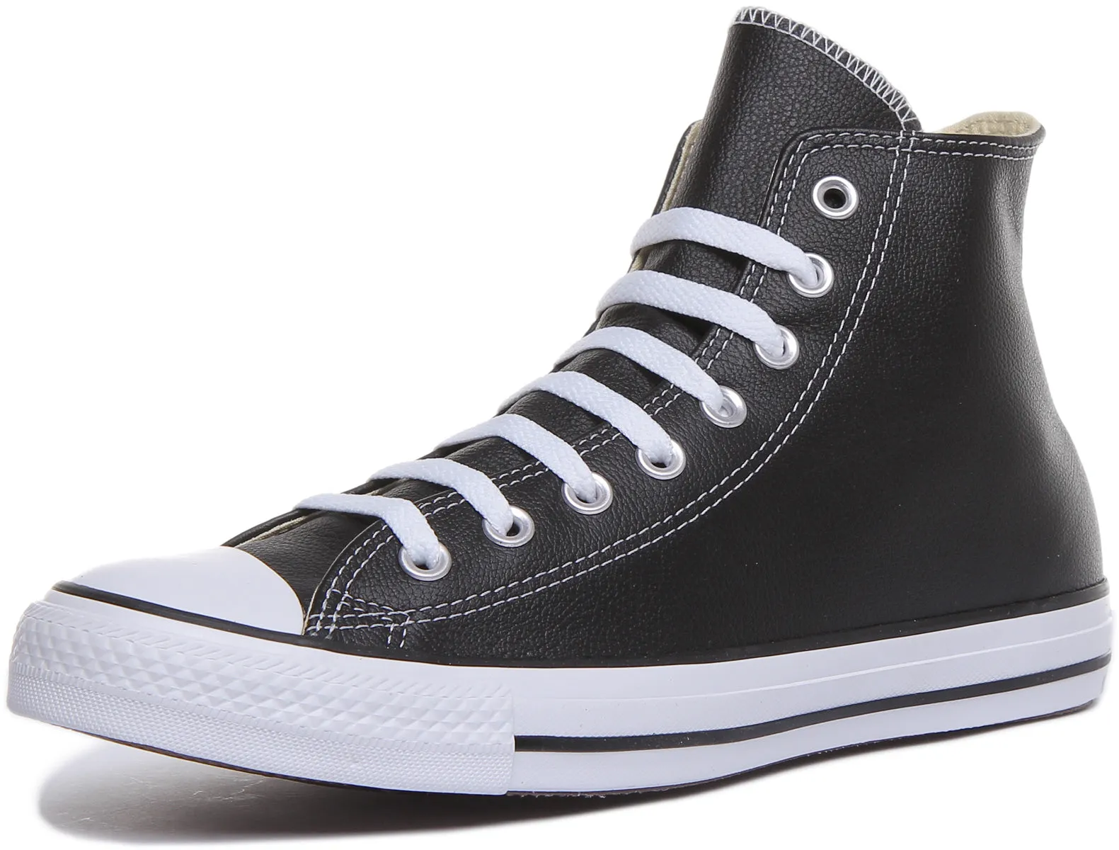 Converse All Star 132170 in schwarzen Lederschuhen Converse