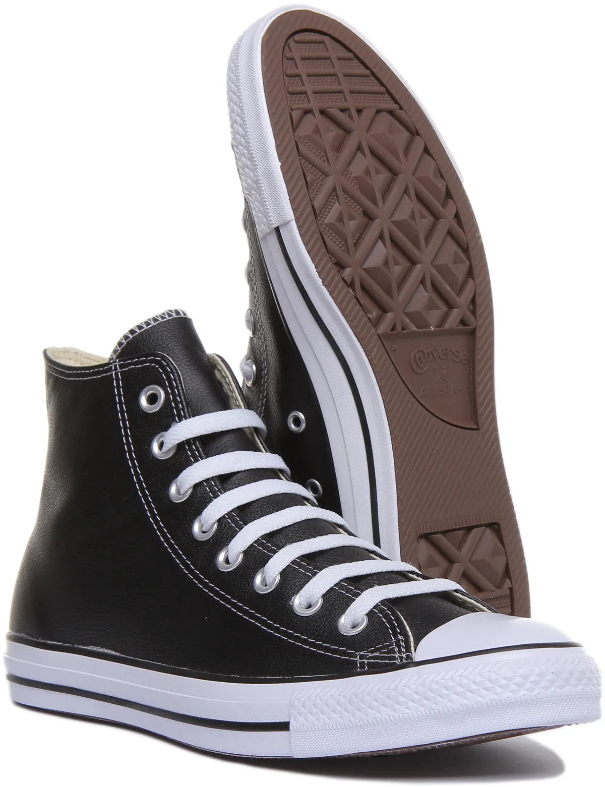 Converse All Star 132170 in schwarzen Lederschuhen Converse