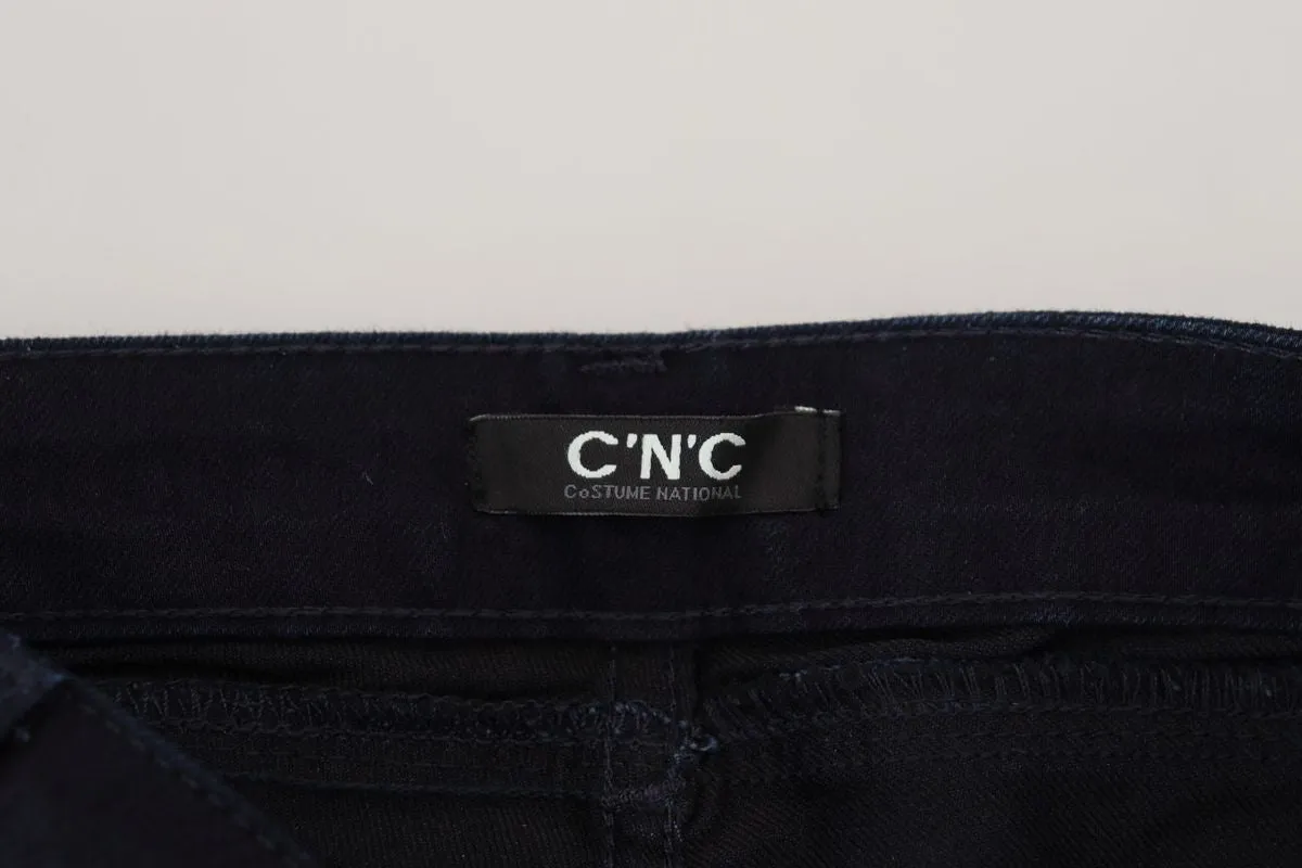 Costume National Niedrige Taille Skinny Damen blaue Damenjeans